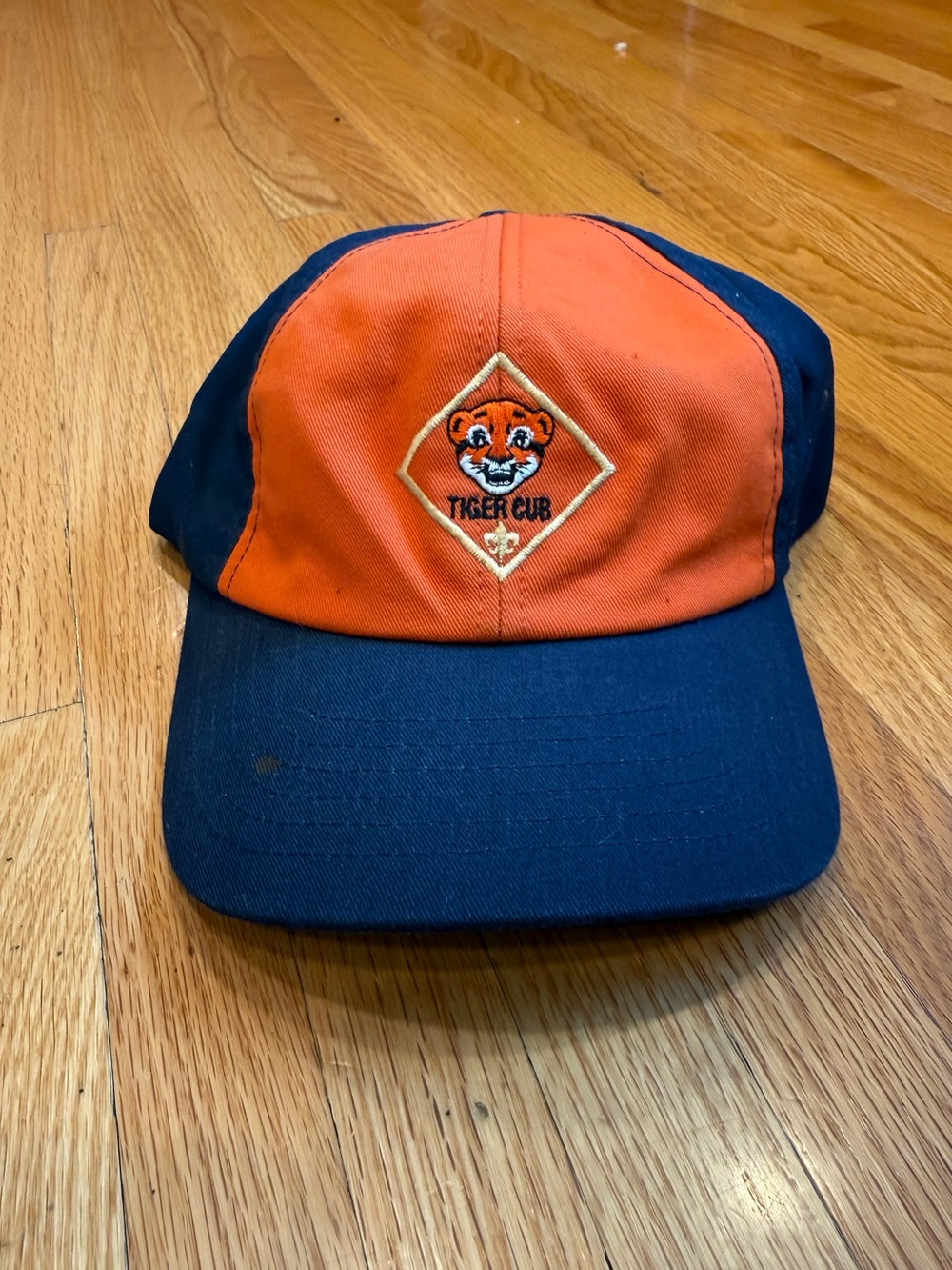 Orange and Navy Two-Tone Tiger Cub Embroidered Cap